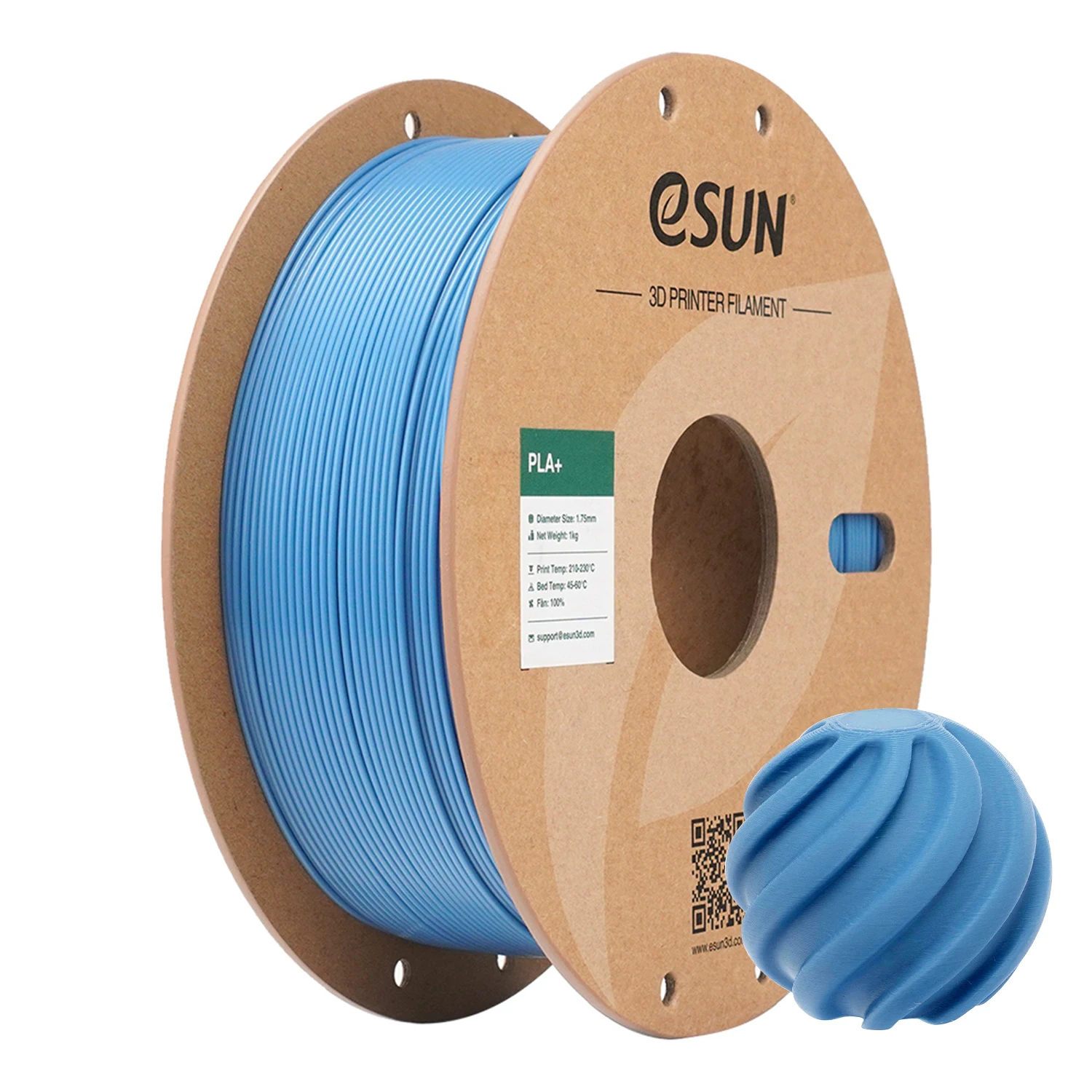 eSUN 3D Filament PLA + Voor Bambu Lab Raise3D 1.75 MM 1 KG PLA Plus 3D Printer Filamenten Verbeterde Kleur PLA + 3D Printing Materiaal