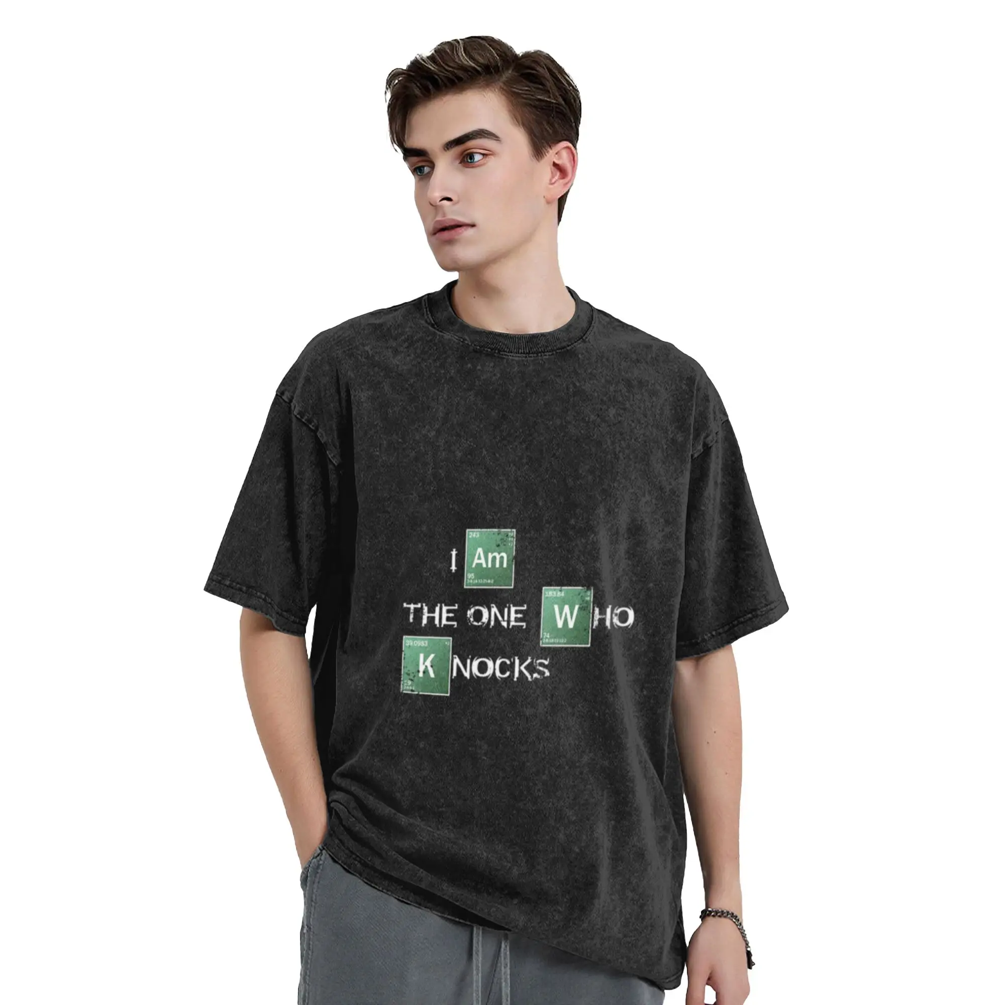 I am the one who knocks Classic Chic A T-Shirt Oversized Short Sleeve Men's Women's Cotton Tees Tops