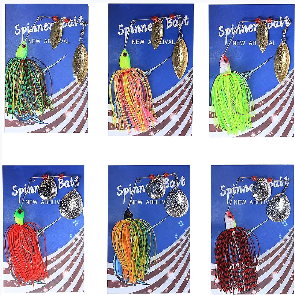 6Pcs Spinnerbait Fi…