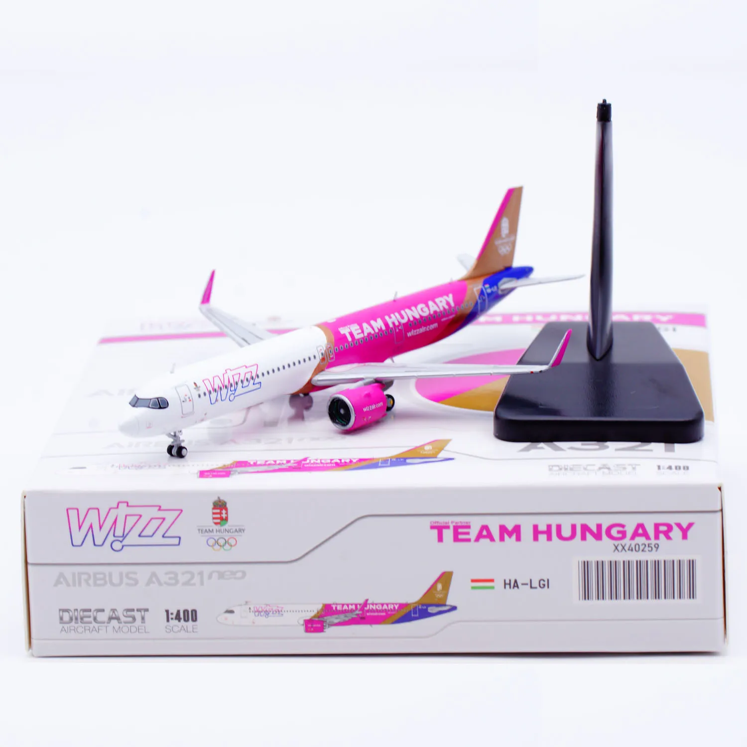 

XX40259 Коллекционный самолет из сплава в подарок JC Wings 1:400 Wizz Air [Угорщина команды] Airbus A321neo литой под давлением самолет реактивная модель HA-LGI