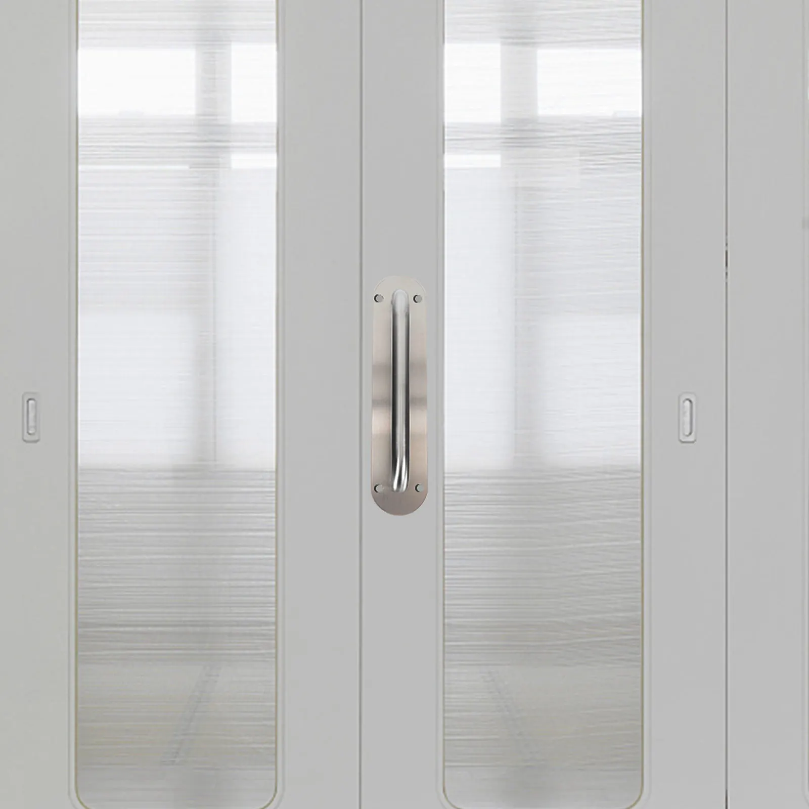 

1pc Stainless Steel Push Pull Handle Plate For Door Gate Barn Shed Sliding Closet Kitchen Access Replacement Part