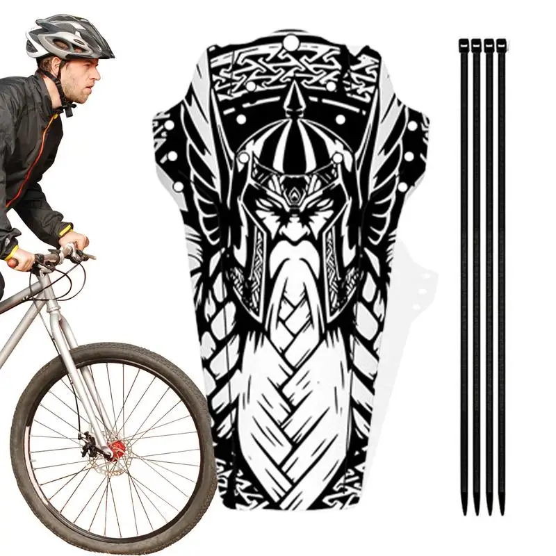 Bike Mud Guard Creative Front And Rear Compatible Mudguards Cycling Mud Guard Printed Patterns Bicycle Splash Guard Road Bike