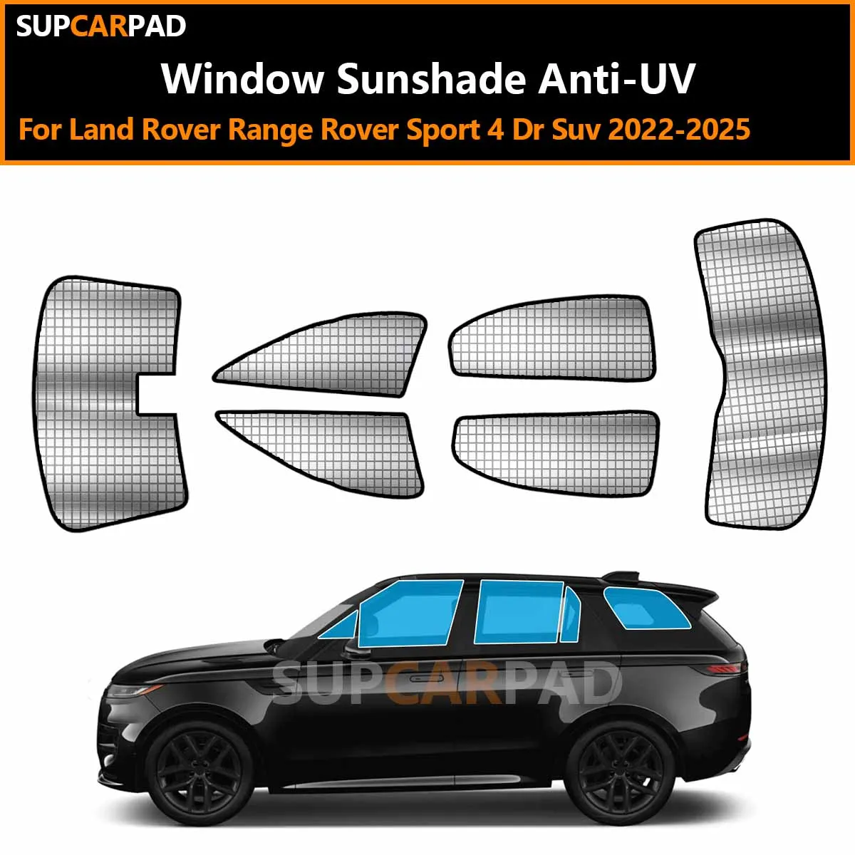 

For Land Rover Range Rover Sport 4 Dr Suv 2022-2025 Custom Car Window Sunshade Anti-UV Car Sun Window Visors Sunshade Covers Acc