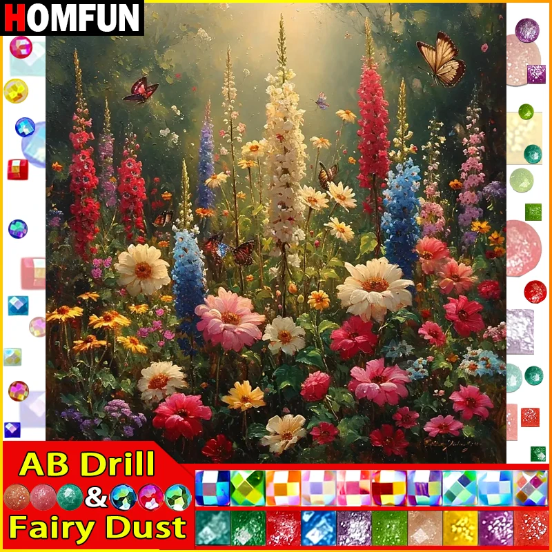 HOMFUN Fairy Dust AB DIY Diamond Painting \