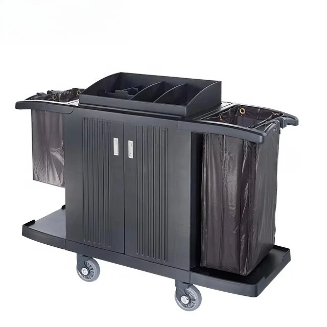 GNF Hotel Multifunctionele Plastic Utility Service Handkarren Huishouden Reiniging Meid Service Trolley Winkelwagen