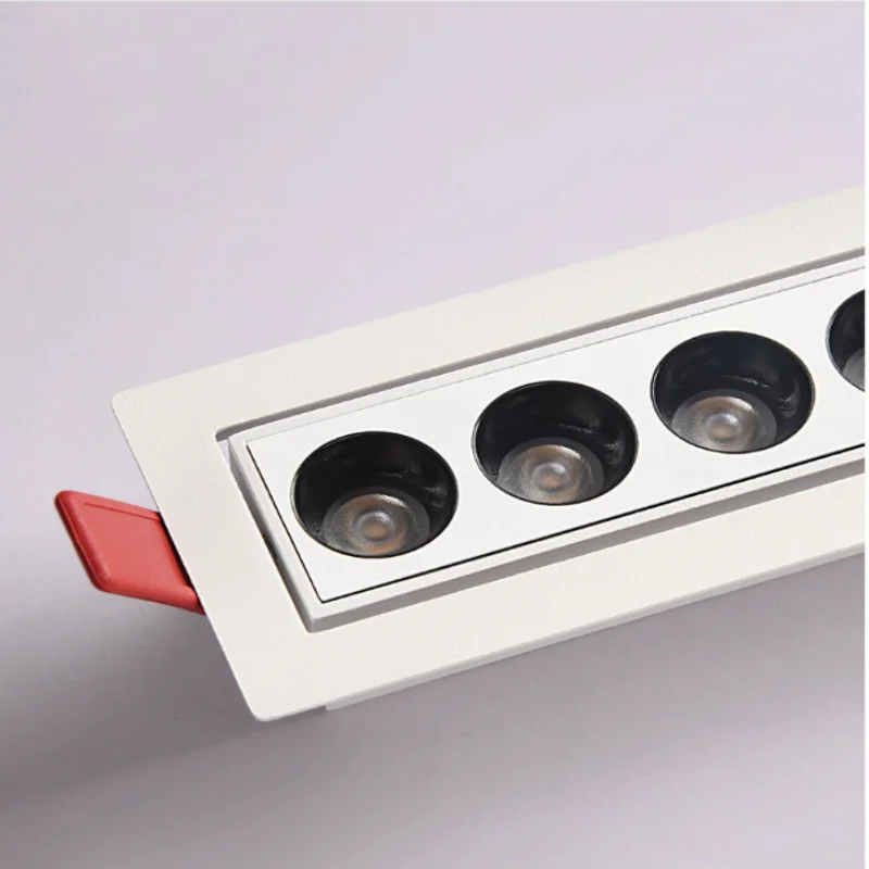 Embedded linear strip spotlights led grille lights No main lights anti-glare glare floodlight downlights image 2