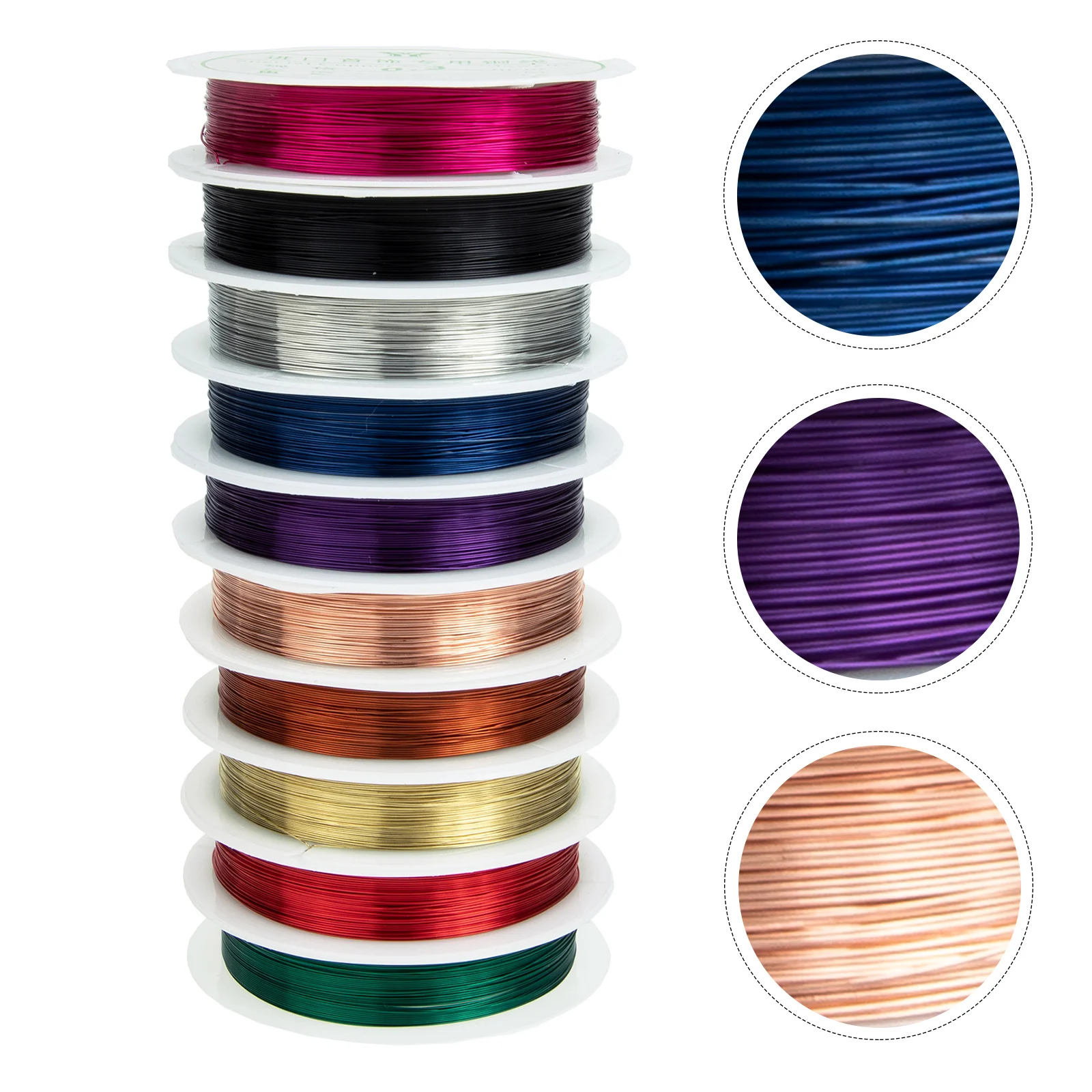 

10 Rolls Beaded Copper Wire for Jewelry Making Thin Craft Beading String Wrapping DIY Sculpting Handmade Beading Copper Craft