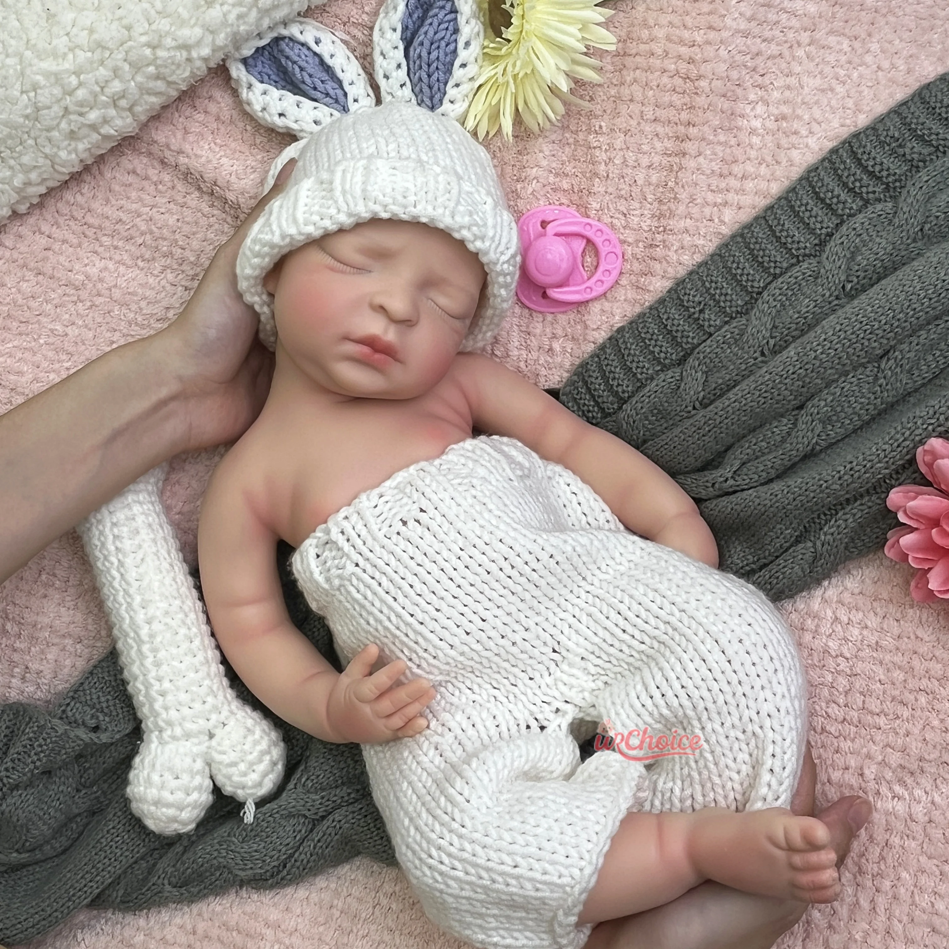 

Cuddly 16" Silicone Reborn Baby 1:1 Simulated Baby Soft Newborn Baby Original Factory Sales for Therapeutic Companionship
