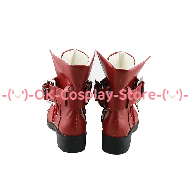 [Customized] FF7 Final VII Tifa Lockhart Cosplay Shoes Anime Game Roleplay Costume Props Carnival Holiday Party PU Leather Boots