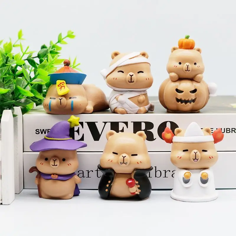Cute Capybara Cos Mummy Blind Box Figurine, Trendy Toy, Car Dashboard & Desktop Ornament, Collectible Model Gift for Men Women view 2