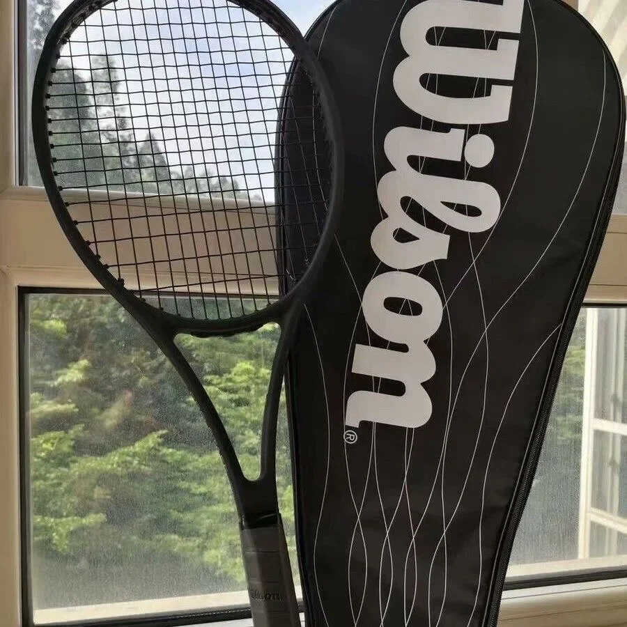 Wilson Federer Black Racket V13 Tennis Racket PROSTAFF 290g 315g Carbon Professional Adult College Professional Racket