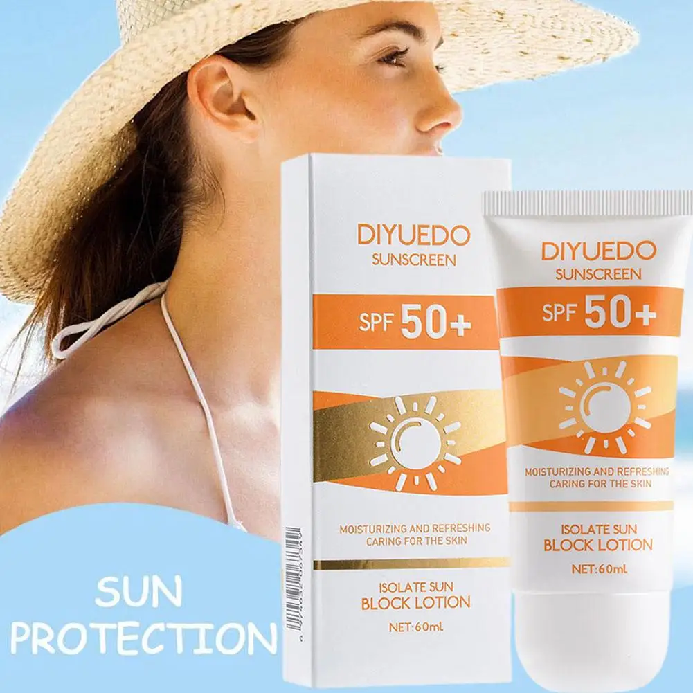 오래 지속되는 자외선 차단 크림, 피부 관리를 위한 보습 및 영양 공급, SPF 50 + 차단, 60ml I0D7