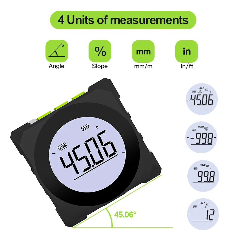 Electronic Protractor Digital Angle Meter Angle Measure Tools Contact Angle Measurement Mini Digital Inclinometer