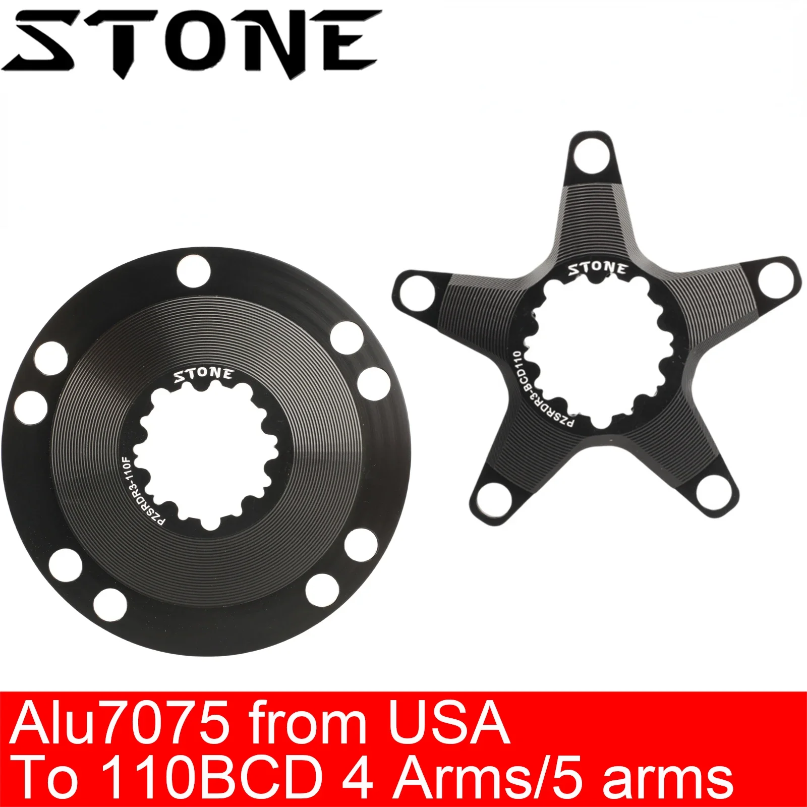 Stone Chainring Spider Adapter Converter To 110BCD 4 bolts 5 Arms for Sram FORCE RIVAL RED Road Bike Crank for 1x 2x