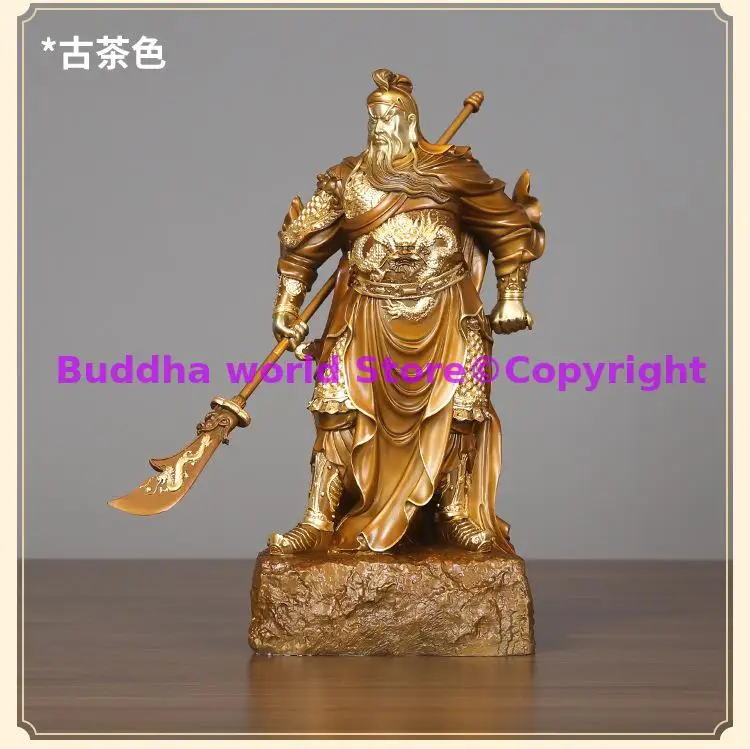 

2024 Southeast Asia GUAN GONG God of wealth CAI SHEN Home prosperous company Success Career Recruit money brass statue large