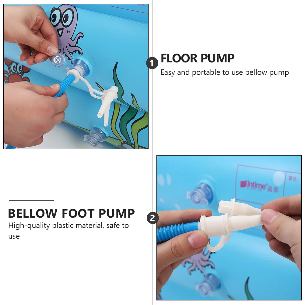 4 Pcs Foot Pump Portable Air for Mattress Yoga Ball Cushion Pedal Inflator Floor Plastic Bellow Child Bellows Bed