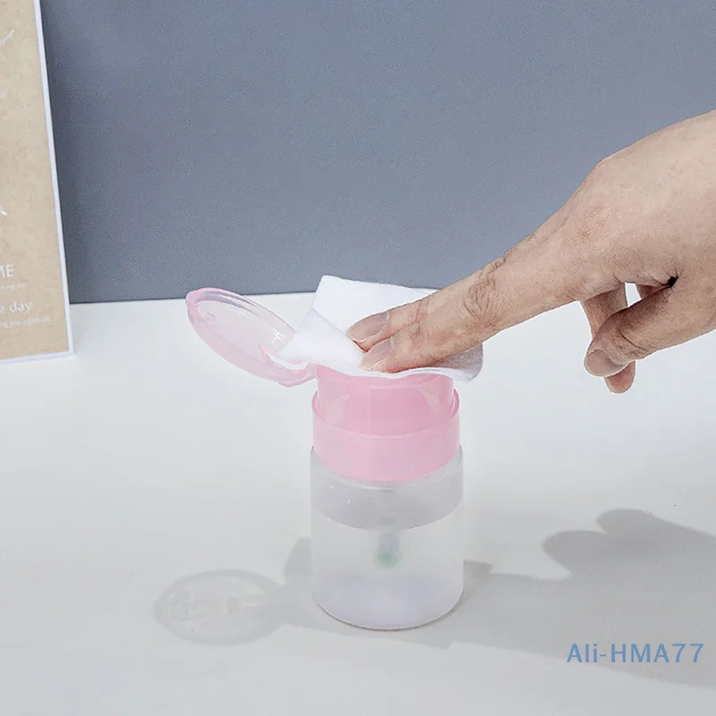 Dispenser per pompa a pressione vuota da 60ML Dispenser per smalto per unghie a prova di perdite con serratura in plastica strumenti per il trucco della bottiglia pressata stoccaggio di liquidi