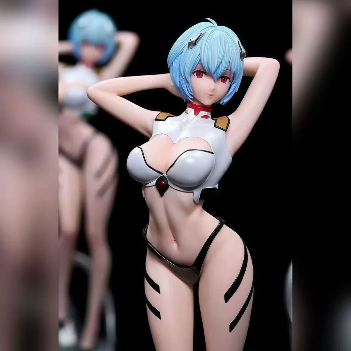 22CM Rei Ayanami Gk Figure Evangelion Anime Peripheral Beautiful Anime Girl Desktop Ornament Decoration Collectible Gift - view 2