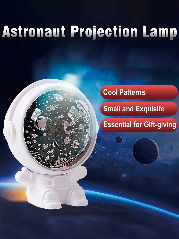 LED Astronaut Projector Night Light Starry Sky Night Lamp Decoration Bedromm Ceiling for Children Girlfriend Gifts