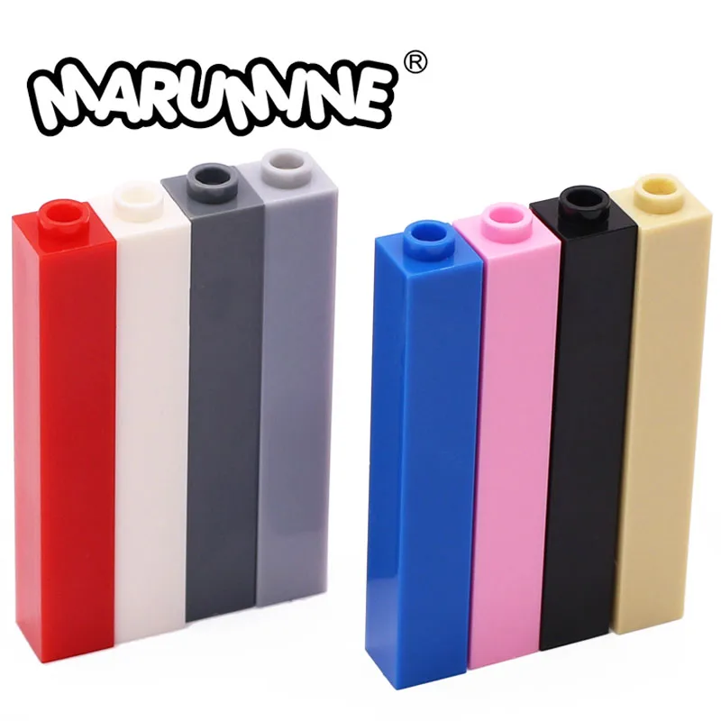 Marumine MOC Classic 2453 Building Blocks Bricks 15PCS Bulk Accessories 1x1x5 Closed Hollow Studs Kids Toy Parts for Christmas