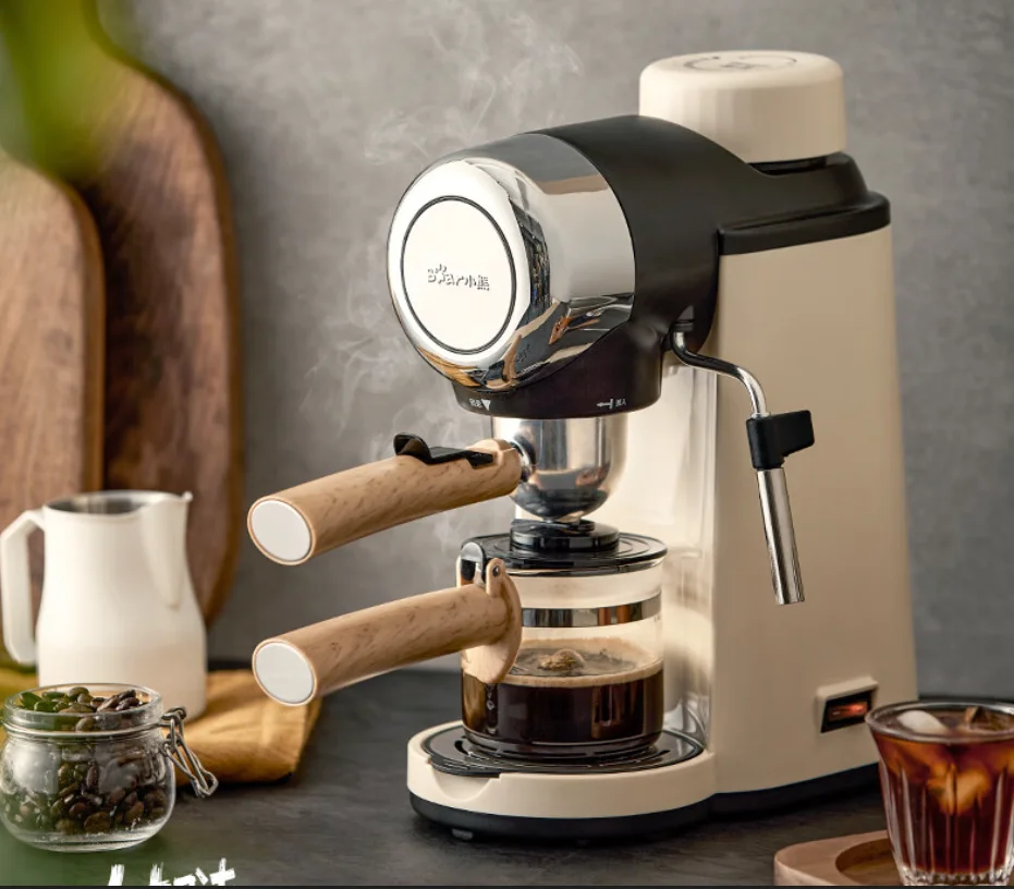 bear  household  cafe Espresso Coffee Machine  espresso Home coffee maker white 5Bar 230v Italian Steamed diy milk foam