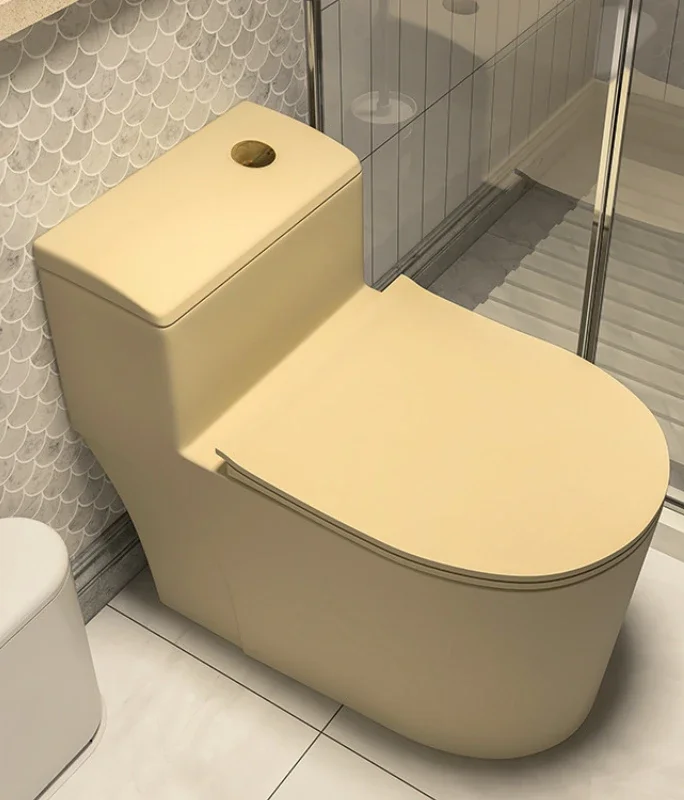 Khaki large-caliber closestool siphon type water pumping color deodorant toilet toilet toilet