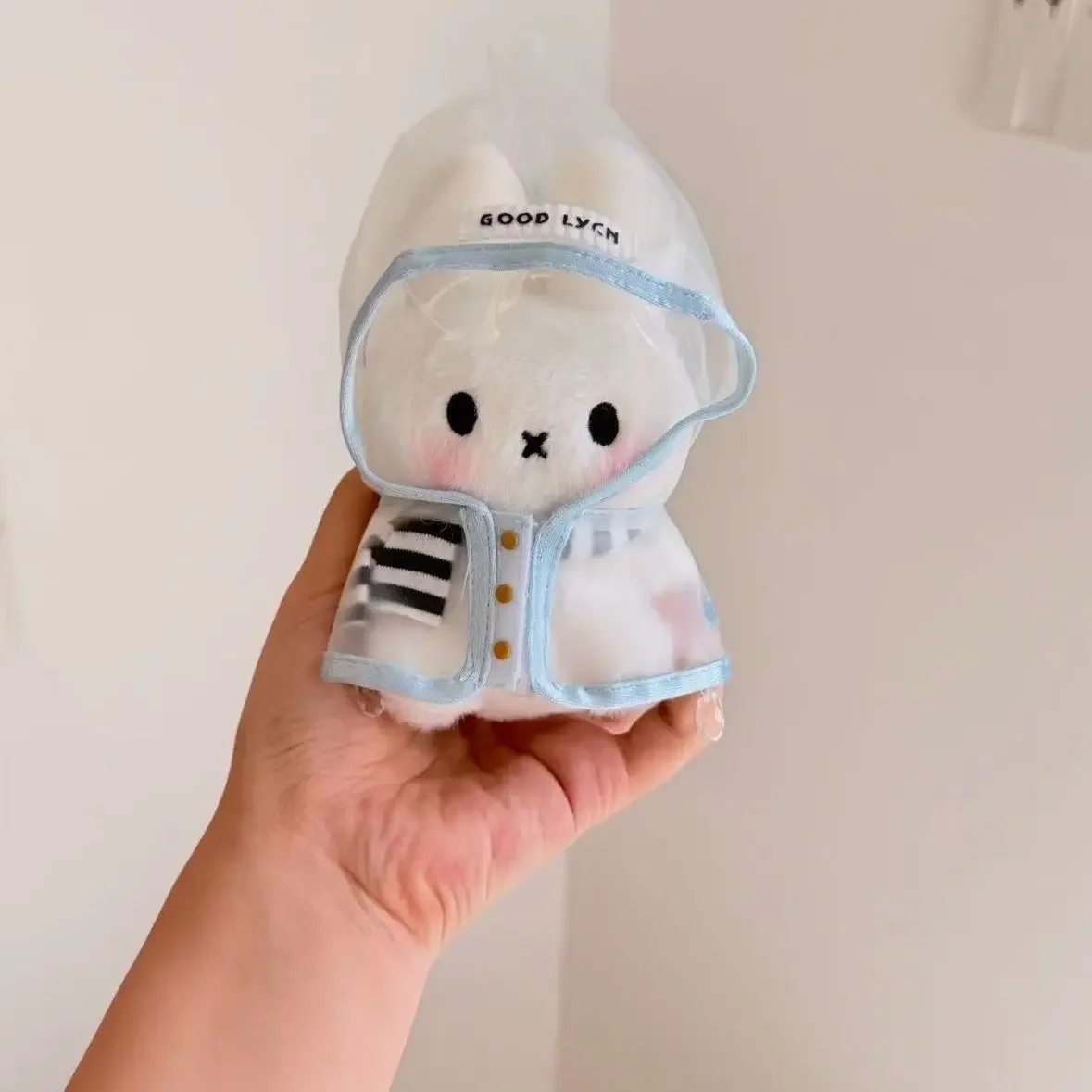 Kawaii Miffy Regenmantel Kleiner Hase Schlüsselanhänger Taschenanhänger Plüschpuppe Geschenk für jemanden Sonstiges Schulranzen Mädchen-Accessoire – Detail 6
