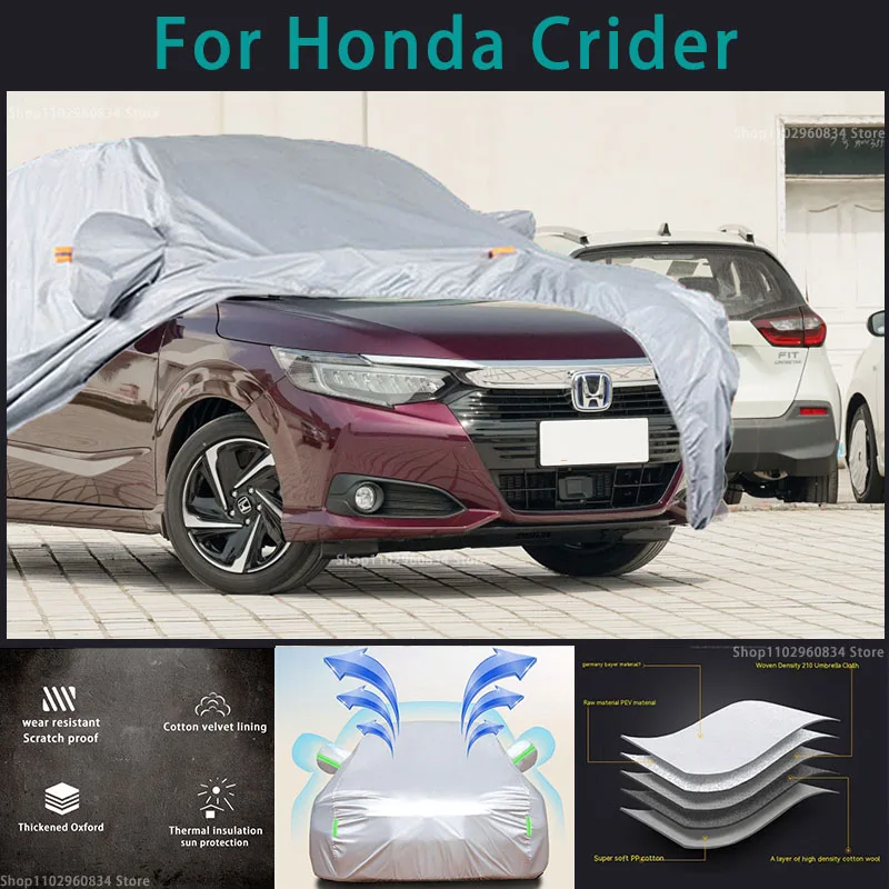 For Honda Crider 210T Waterproof Full Car Covers Outdoor Sun uv protection Dust Rain Snow Protective Auto Protective cover