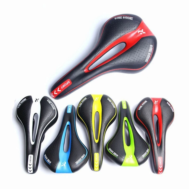 3D Ultralight Road Bike Saddle MTB Short Nose Bicycle Seat PU Leather Hollow Prostatic Saddle Bicycle Parts