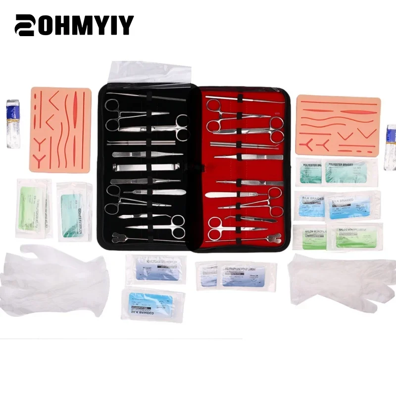 

1set Medical Students Suture Practice Kit Surgical Training With Silicone Skin Pad Model Tool Set Educational Teaching Equipment