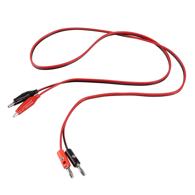 8 Pcs Red Black Banana Plugs To Alligator Clips Probe Test Cable 1M