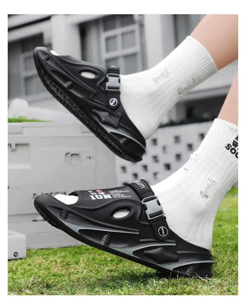 Sommer Herren Strandpantoffeln Bequeme Weiche Clogs Outdoor-Sandalen Herren Freizeitschuhe Damen Garten-Wasserschuhe Herren Strandpantoffeln – Detail 4