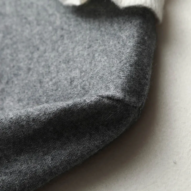 Новый пуловер из 100% мериносовой шерсти с воротником-грибом, однотонный, теплый и удобный, осенне-зимний, модная повседневная верхняя одежда