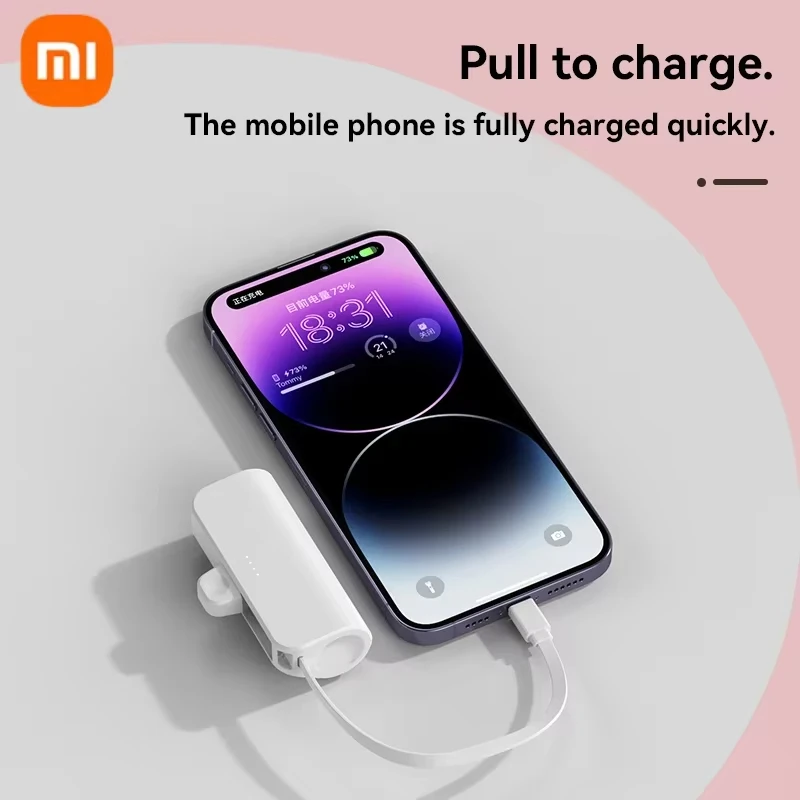 Xiaomi mini banco de potência sem fio 30000mah cápsula grande capacidade portátil carregamento rápido bateria externa para iphone tipo-c novo