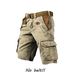 Pantalones Cargo de gran tamaño, pantalones cortos deportivos sueltos, pantalones de cinco cuartos, ropa para hombres, pantalones casuales antiguos de cinco cuartos, pantalones cortos diarios, ropa para hombres