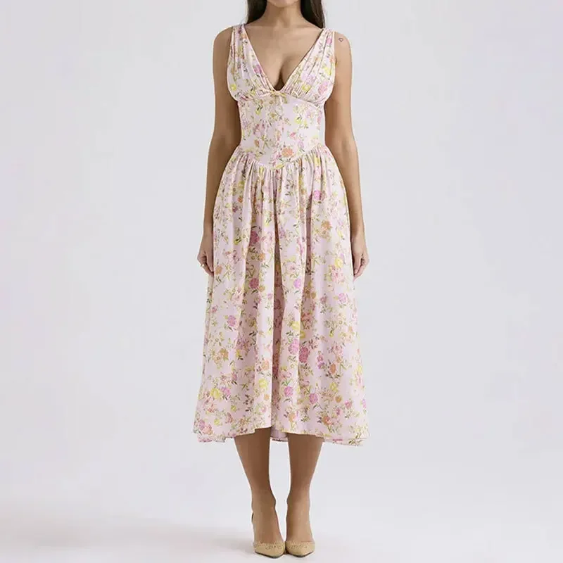 

New Ropas De Mujeres V Neck Sleeveless Halter Belted Hem A Line Elegant Ropa Mujer Evening Gown Womens Party Formal Evening Gown