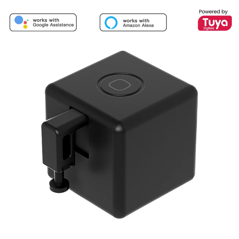 

Tuya Zigbee Fingerbot Plus Smart Button Pusher 3D DIY Remote Switch Robot for Coffee PC Alexa Google Voice Control Hub Required
