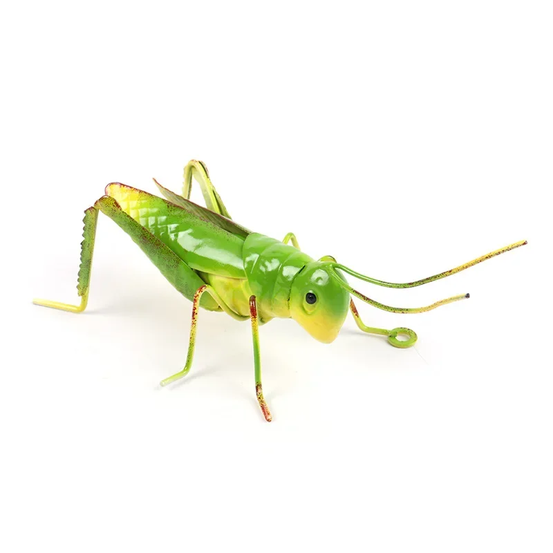 Adornos de hierro de simulación de animales, saltamontes, decoración de jardín, figuritas artificiales, miniaturas, modelo simulado