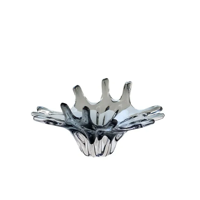 

Light luxury creative handmade glazed soot fruit plate entrance ornament modern simple living room dining table model room decor