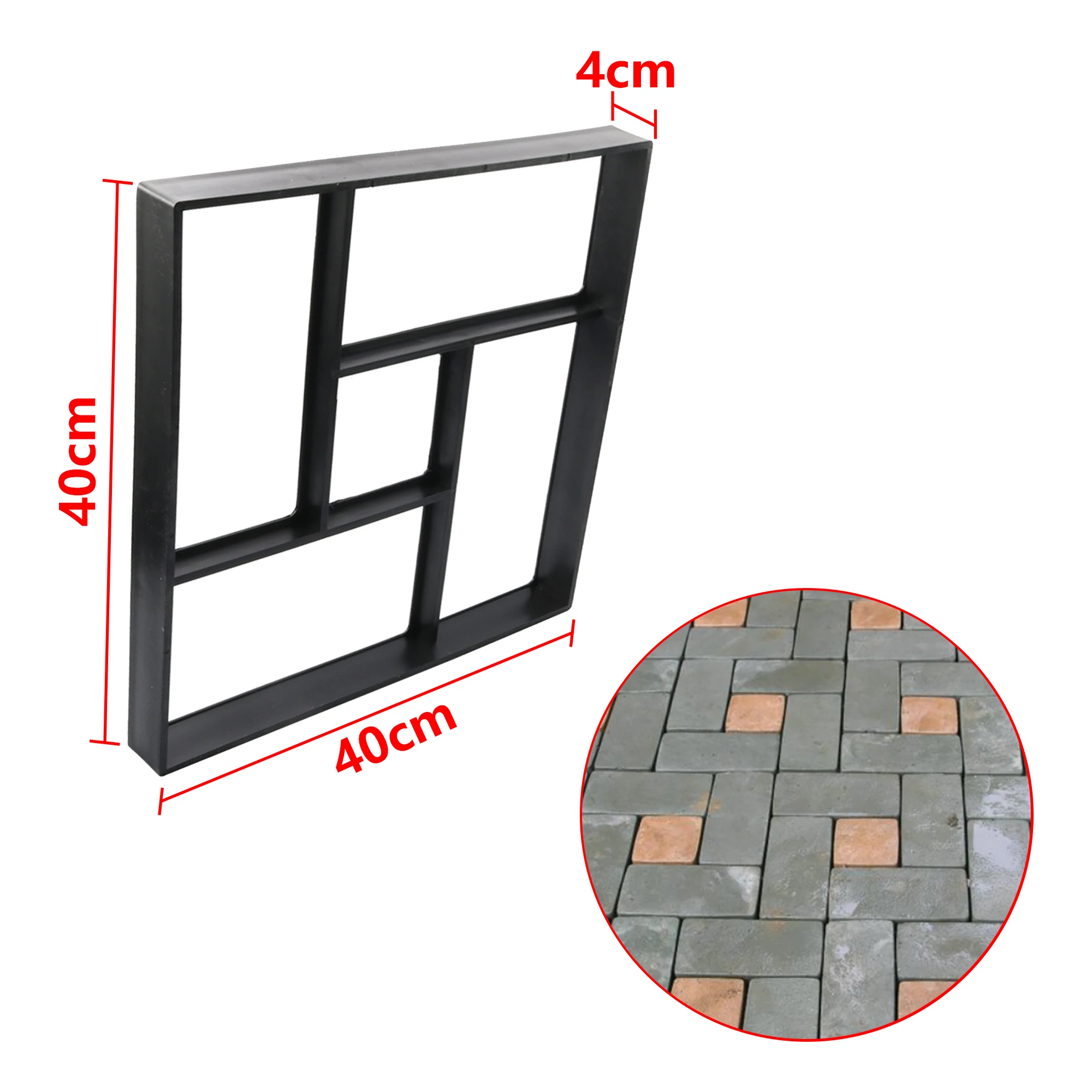 Garden Path Maker Mold DIY Garden Mold Manually Paving Cement Brick Stone Road Concrete Mould Reusable Paving Sidewalk Mold Tool