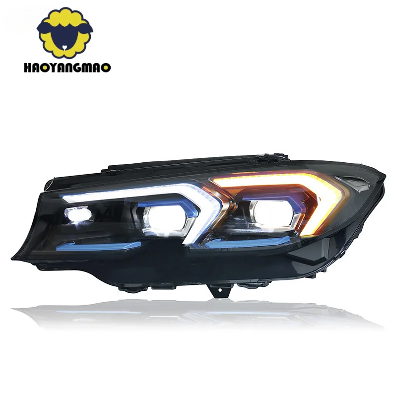 

Suitable for 2020-2022 3 Series G20 Headlight Assembly Modification Frame LED Lens Daytime Running Light Flowing Turn S