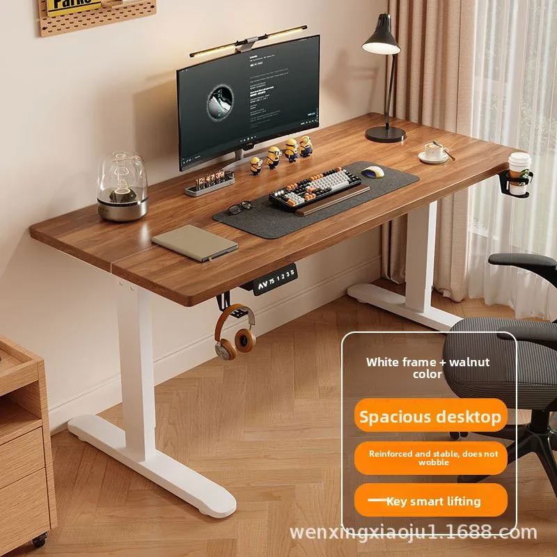 Smart Electric Height Adjustable Sit Stand Study Desk Computer Desk Wholesale Manufacturer Home Use Computer Desk Mesas