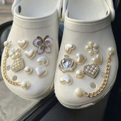 Whole Set Hot Sale DIY Hole Shoes Charms for Pearl Butterfly Handmade Charms Designer Quality Garden Shoe Decoration Girl Gift