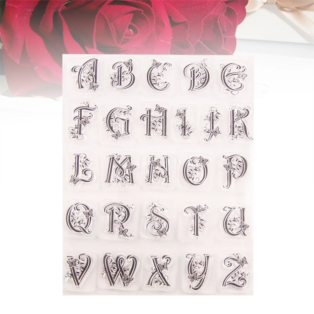 Soft Texture Stamp Transparent Stamps Letter Album Decoration Silicone Seal Scrapbooking Alphabet See-through