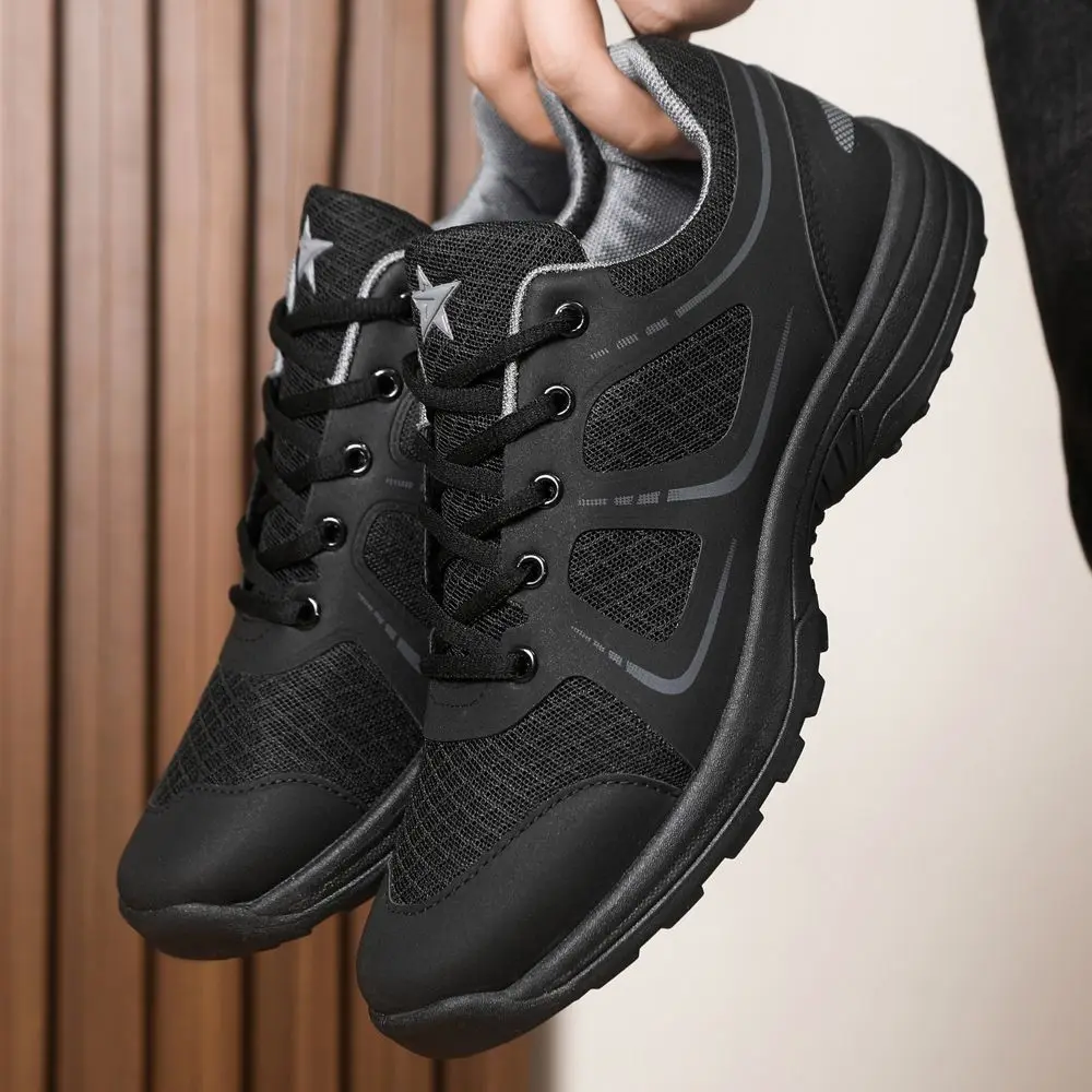 Men's Lightweight Tactical Training Shoes Breathable Anti-Slip Outdoor Running Sneakers Durable Work Safety Footwear
