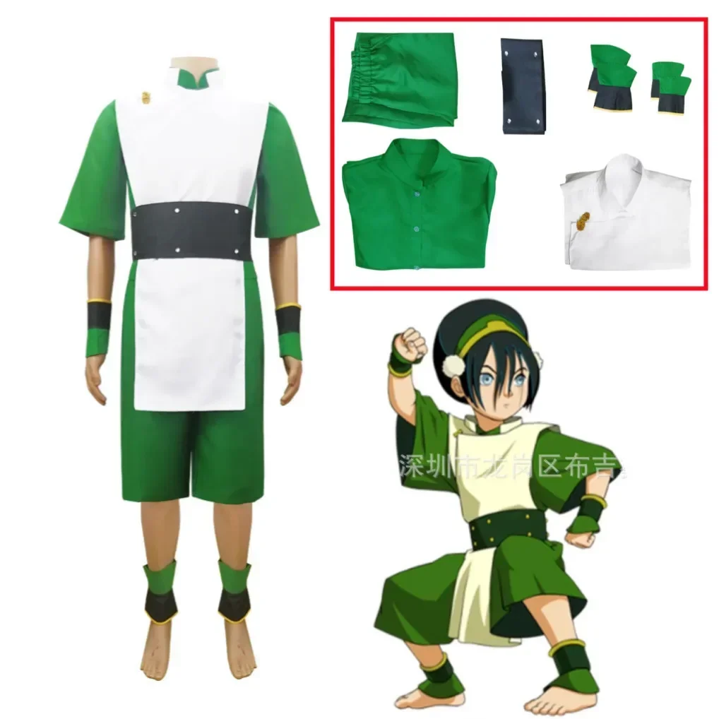 

Avatar Cosplay The Last Airbender Toph Beifong Cosplay Costume Vest Pants Outfits for Adults Halloween Carnival Party Suit