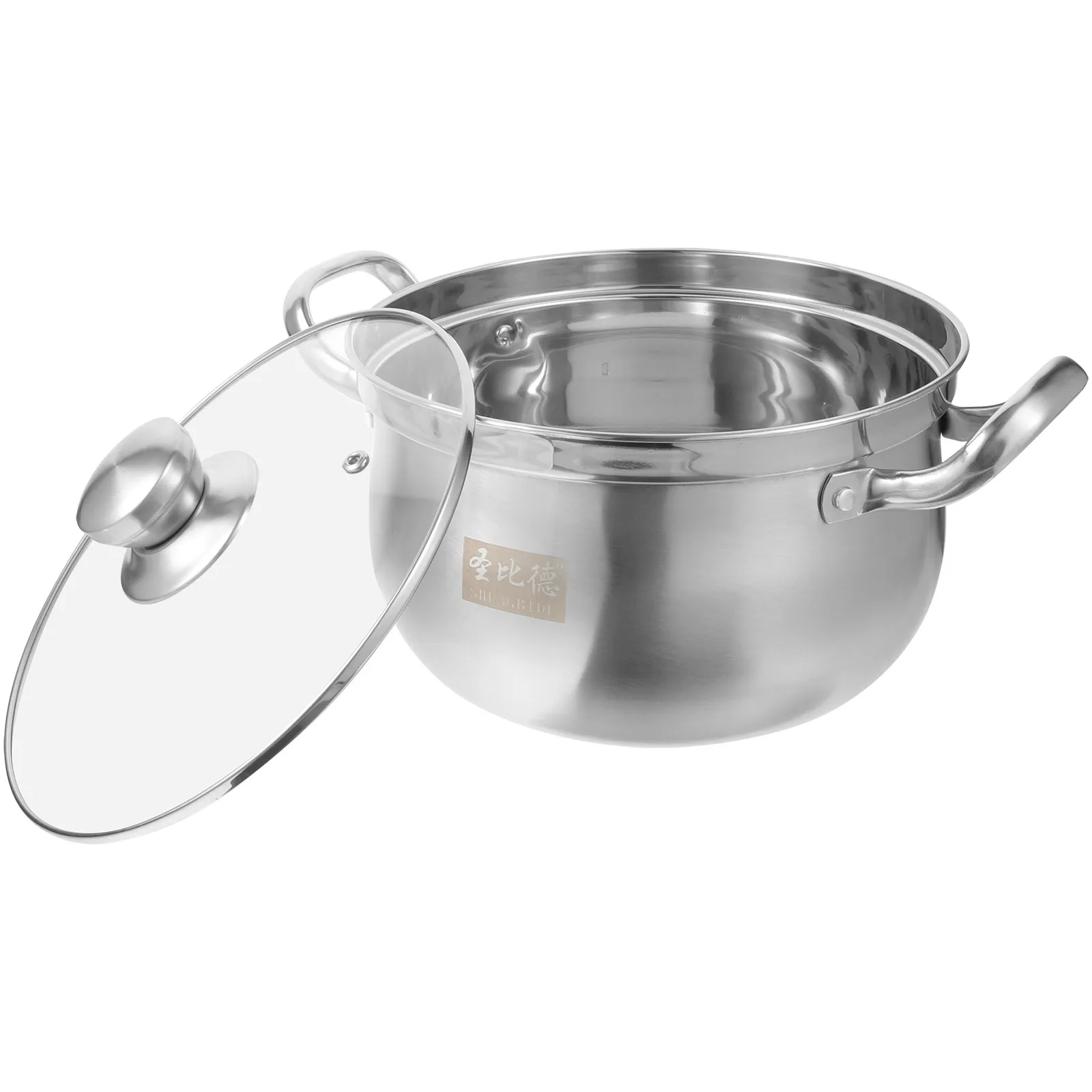 

Stainless Steel Soup Pot Multi-Functional Cooking Pot for Milk Noodles Soup Steaming Heat Resistant Rust Proof Non Stick Kitchen