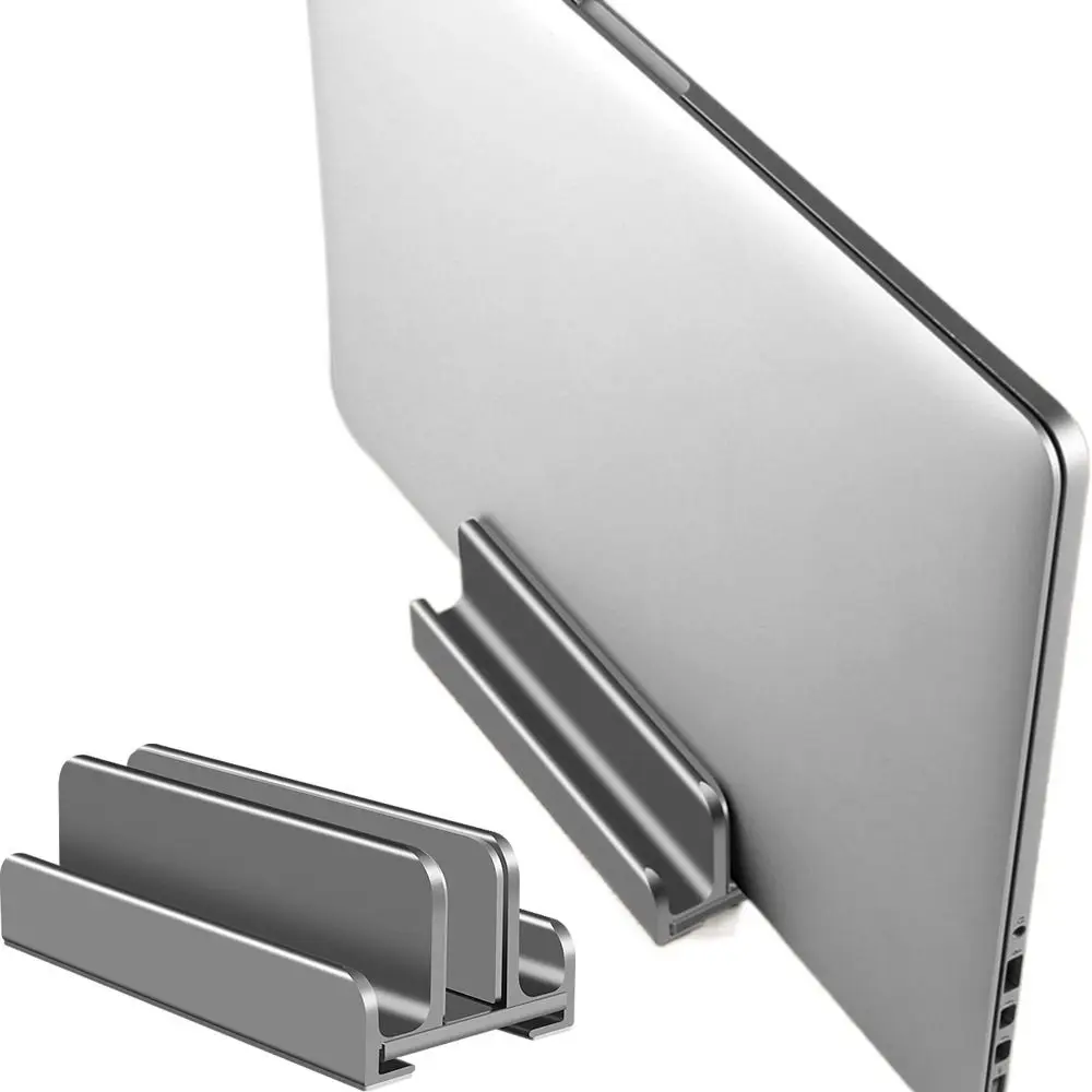 

1/2/3 Slots Vertical Laptop Stand Space-Saving Adjustable Aluminum Laptops Holder Stable Anti-slip Desktop Notebook Dock Tablet