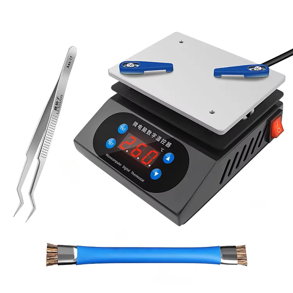 

Паяльная станция с цифровым дисплеем и подогревом 220 В для ремонта телефонов и пайки (термостат)