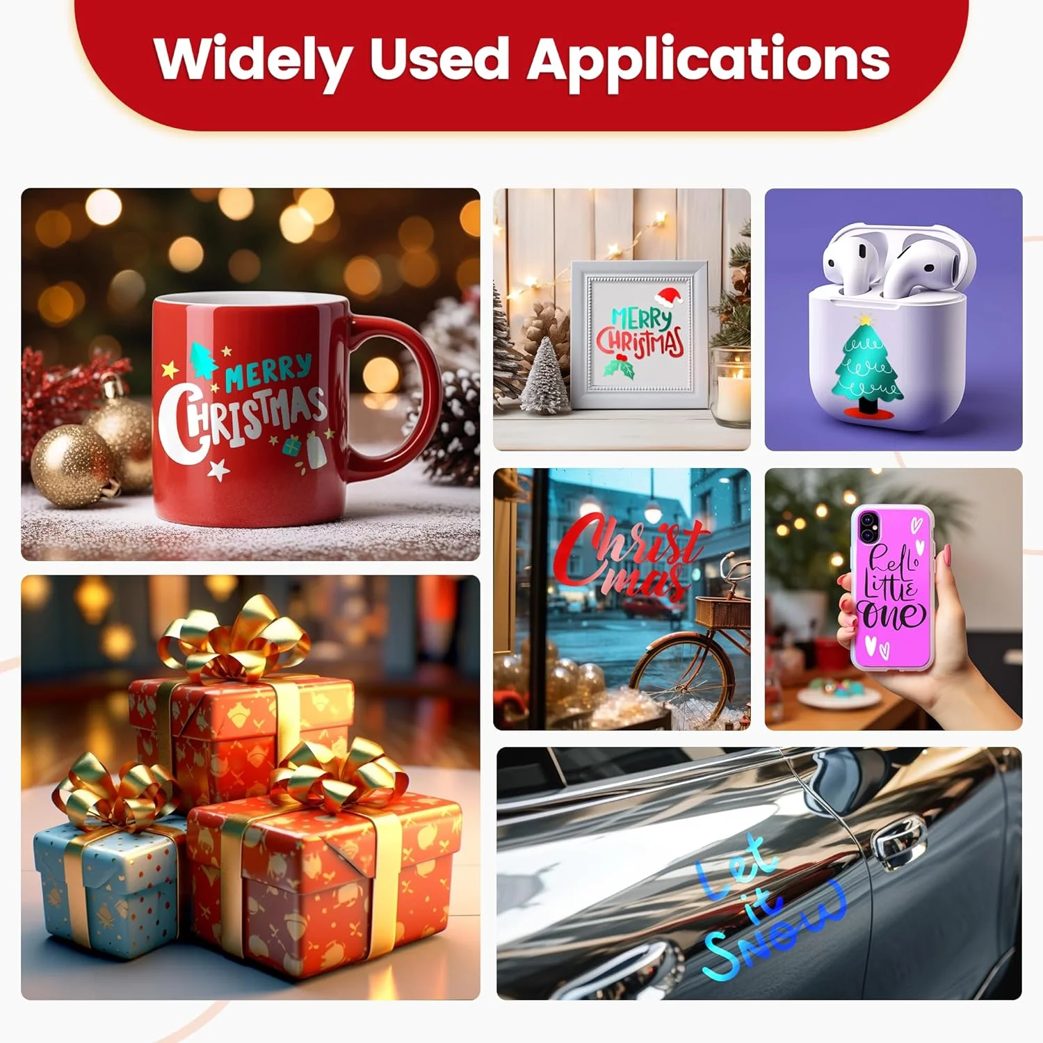 Smart Sticky Vinyl Permanent 18/20/36 sheets (5.5x12 inches), compatible with Cricut Joy -No Need cutting pads for Decorative S